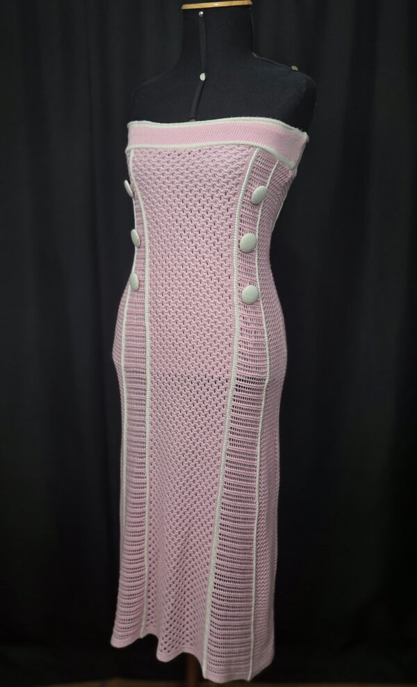 VESTIDO TOMARA QUE CAIA EM CROCHÊ (M)